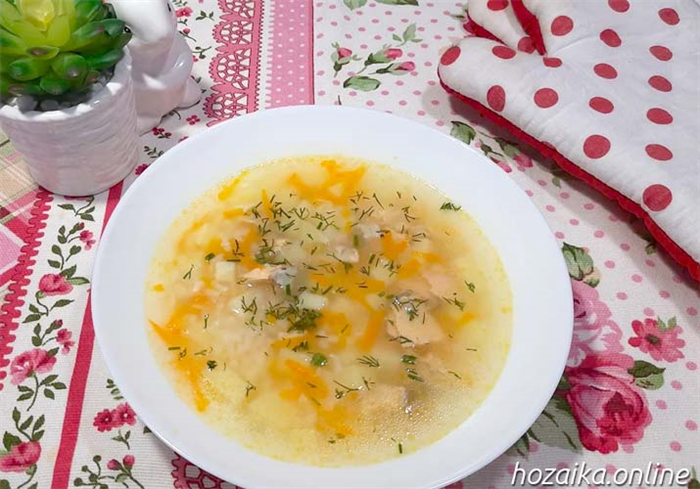 суп из кеты с картофелем и рисом