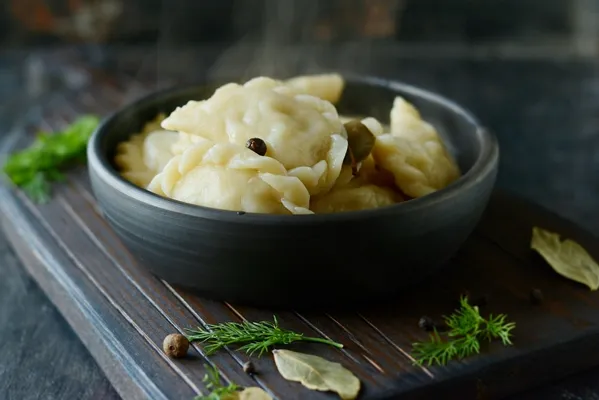 dumplings with potatoes with herbs 1 - Монастырские вареники с картошкой