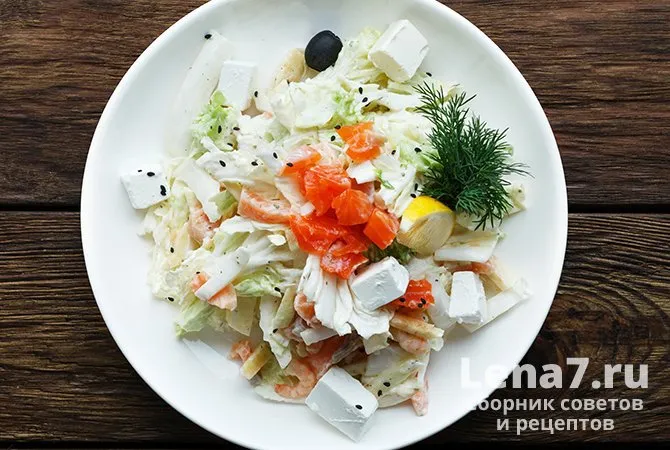 Салат Морской бриз с пекинской капустой