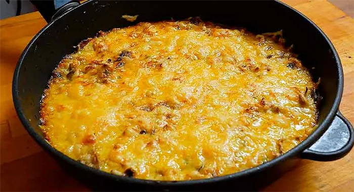 жульен со сливками и сыром
