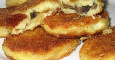 Зразы с грибами и картошкой