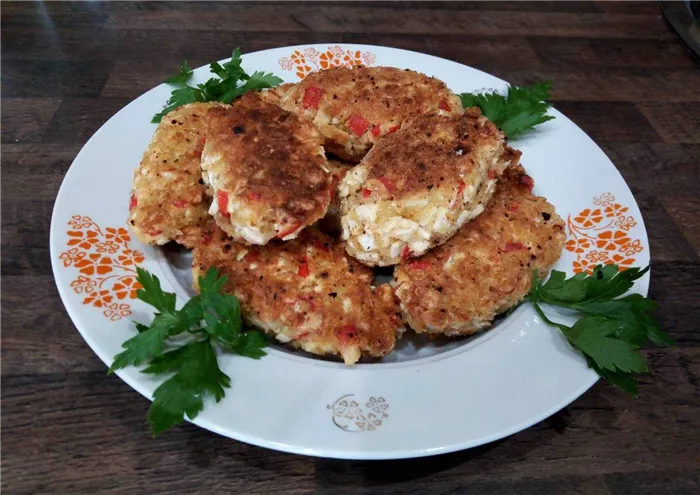 Котлеты из крабового мяса