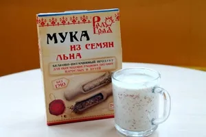 Способ очищения кишечника мукой из льна и кефиром