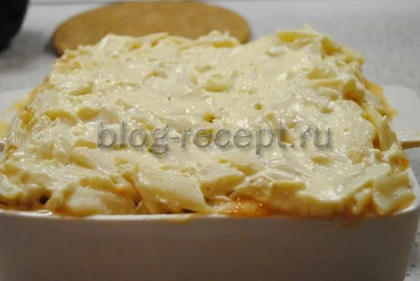 Запеканка из макарон с фаршем и сыром в духовке