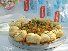 Штрудли с квашеной капустой и курицей