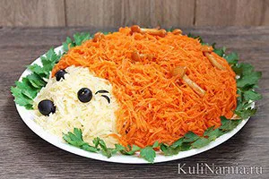 Салат Ежик - рецепт с фото с курицей