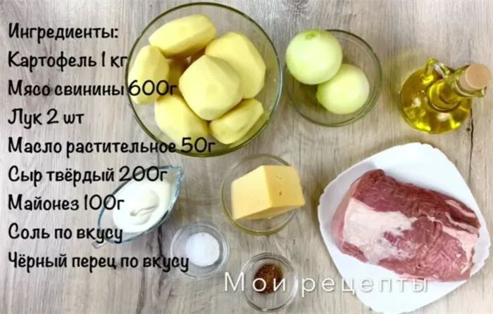 вкусная свинина под шубой в духовке с картофелем