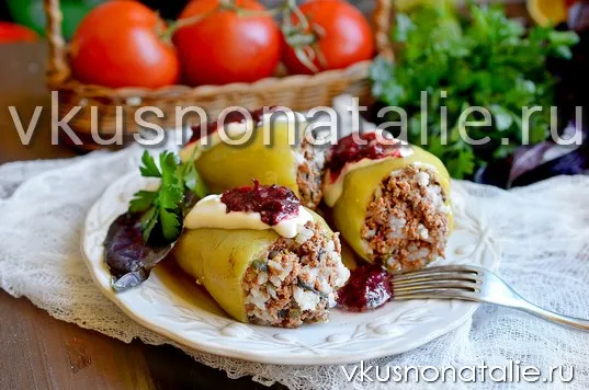 фаршированный перец с мясом и рисом