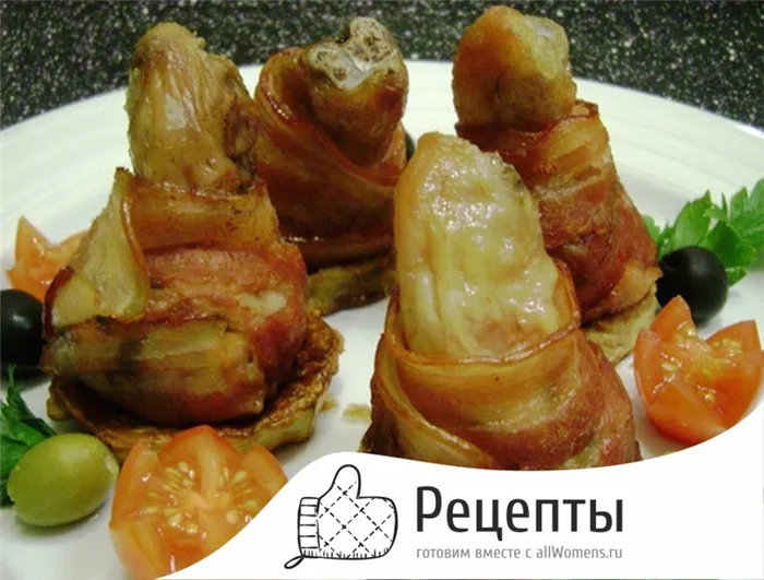 Фаршированные голени курицы