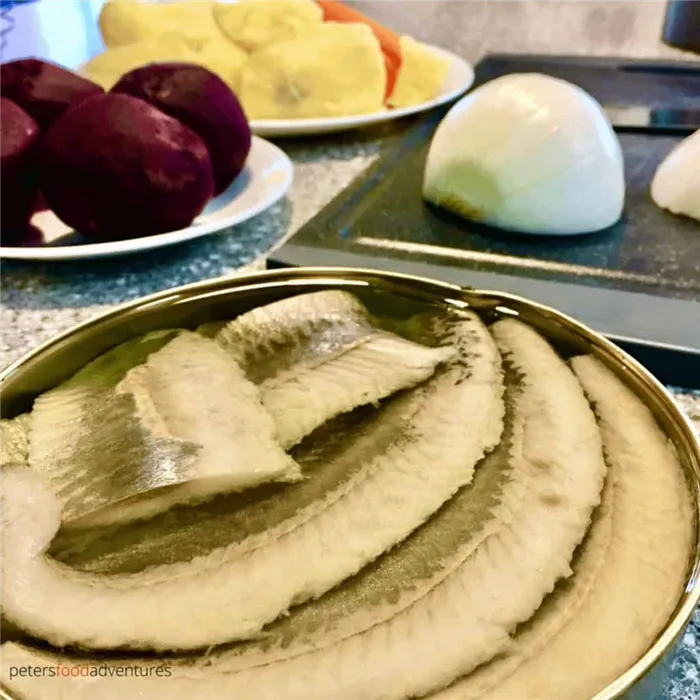 herring in oil for shuba salad or herring under a fur coat salad